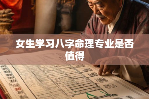 女生学习八字命理专业是否值得
