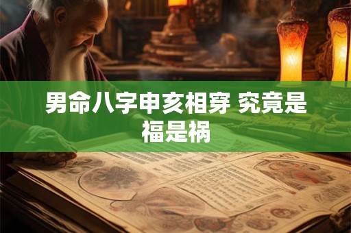男命八字申亥相穿 究竟是福是祸