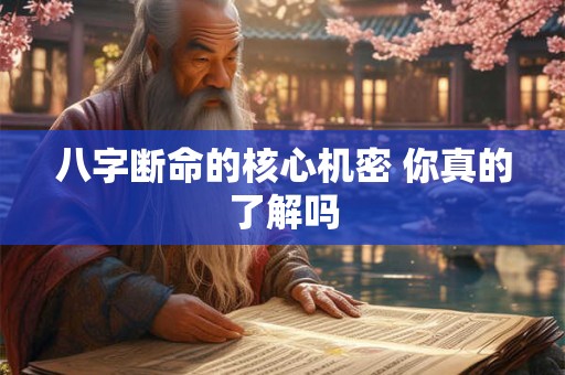 八字断命的核心机密 你真的了解吗