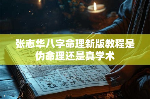 张志华八字命理新版教程是伪命理还是真学术
