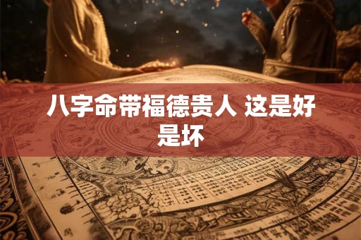 八字命带福德贵人 这是好是坏