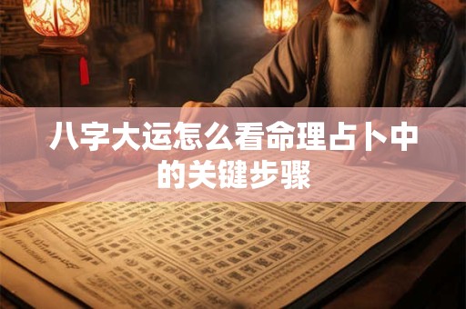 八字大运怎么看命理占卜中的关键步骤 八字大运怎么看命理占卜中的关键步骤