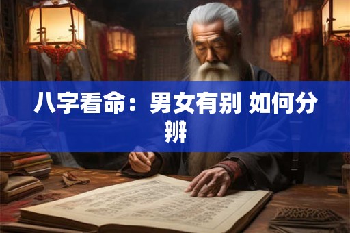 八字看命：男女有别 如何分辨