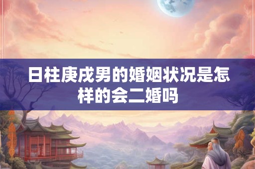 日柱庚戌男的婚姻状况是怎样的会二婚吗
