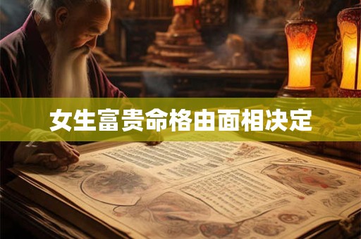 女生富贵命格由面相决定