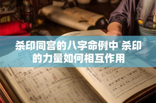 杀印同宫的八字命例中 杀印的力量如何相互作用