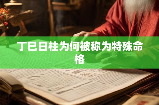 丁巳日柱为何被称为特殊命格