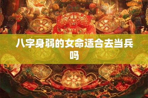 八字身弱的女命适合去当兵吗