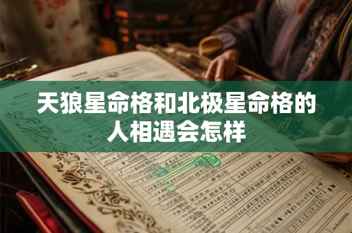 天狼星命格和北极星命格的人相遇会怎样