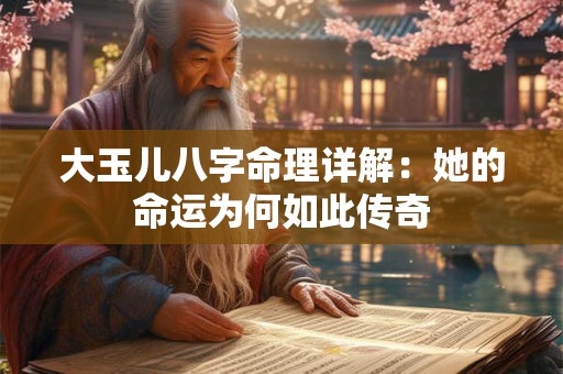 大玉儿八字命理详解：她的命运为何如此传奇