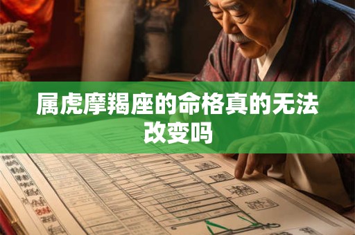 属虎摩羯座的命格真的无法改变吗