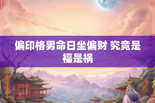 偏印格男命日坐偏财 究竟是福是祸