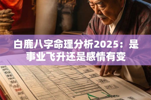 白鹿八字命理分析2025：是事业飞升还是感情有变