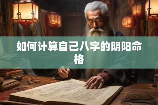 如何计算自己八字的阴阳命格