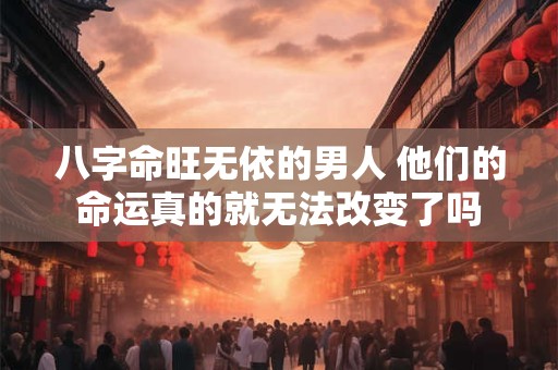 八字命旺无依的男人 他们的命运真的就无法改变了吗