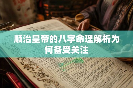 顺治皇帝的八字命理解析为何备受关注