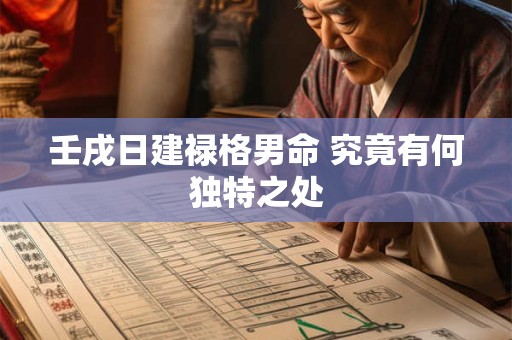 壬戌日建禄格男命 究竟有何独特之处