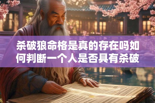 杀破狼命格是真的存在吗如何判断一个人是否具有杀破狼命格