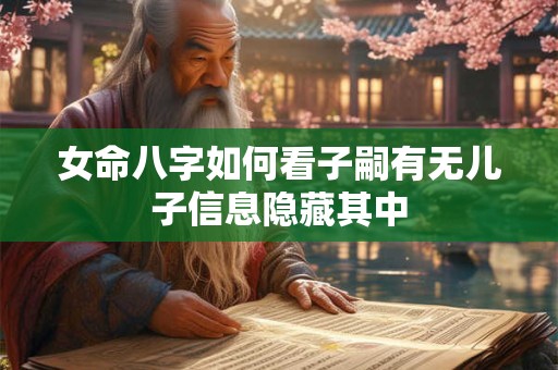 女命八字如何看子嗣有无儿子信息隐藏其中