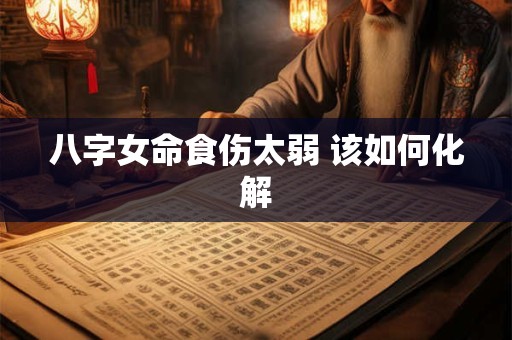 八字女命食伤太弱 该如何化解