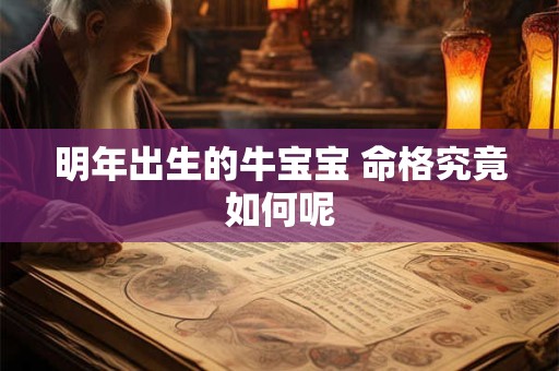 明年出生的牛宝宝 命格究竟如何呢
