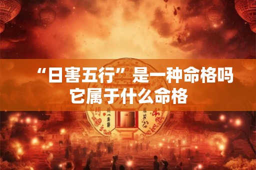 “日害五行”是一种命格吗它属于什么命格