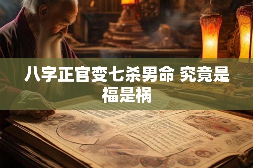 八字正官变七杀男命 究竟是福是祸