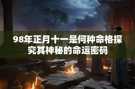 98年正月十一是何种命格探究其神秘的命运密码
