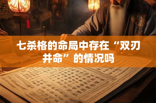 七杀格的命局中存在“双刃并命”的情况吗 七杀格的命局中存在“双刃并命”的情况吗