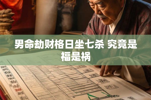 男命劫财格日坐七杀 究竟是福是祸