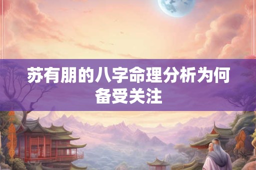 苏有朋的八字命理分析为何备受关注
