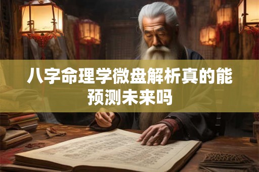 八字命理学微盘解析真的能预测未来吗