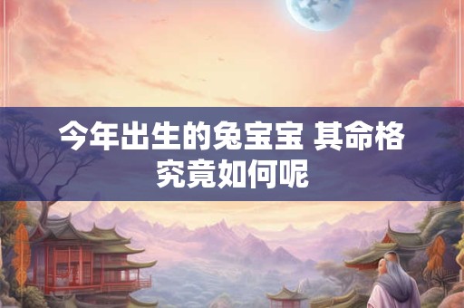 今年出生的兔宝宝 其命格究竟如何呢