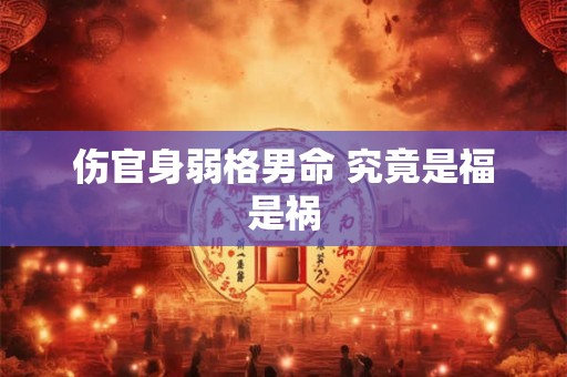 伤官身弱格男命 究竟是福是祸