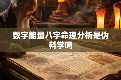 数字能量八字命理分析是伪科学吗
