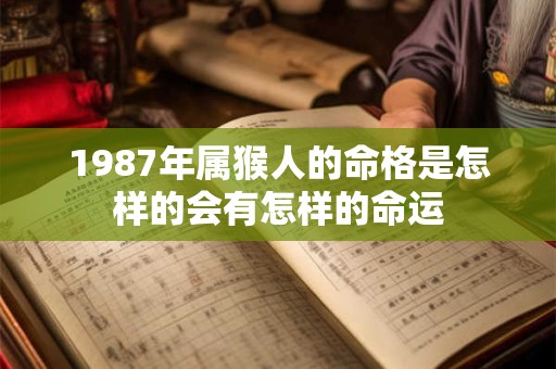 1987年属猴人的命格是怎样的会有怎样的命运