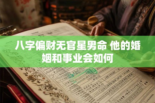 八字偏财无官星男命 他的婚姻和事业会如何