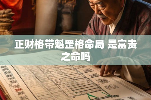 正财格带魁罡格命局 是富贵之命吗