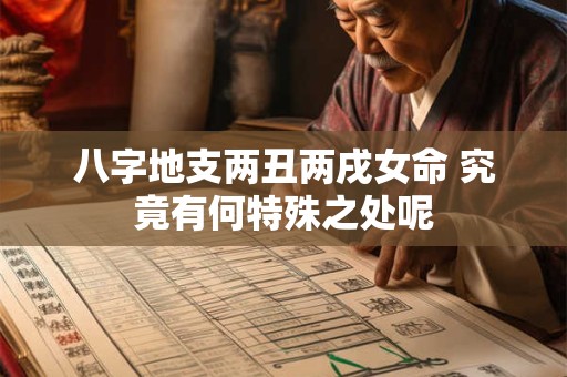八字地支两丑两戌女命 究竟有何特殊之处呢
