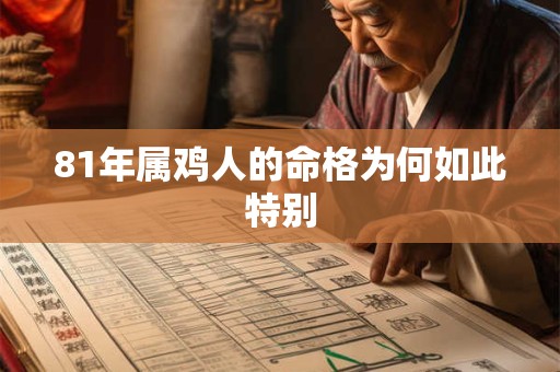 81年属鸡人的命格为何如此特别