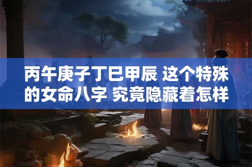 丙午庚子丁巳甲辰 这个特殊的女命八字 究竟隐藏着怎样的命运密码