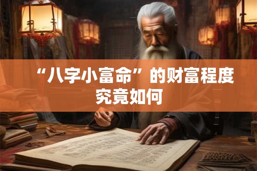 “八字小富命”的财富程度究竟如何