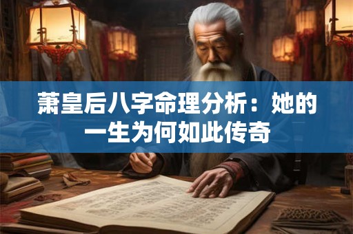 萧皇后八字命理分析：她的一生为何如此传奇