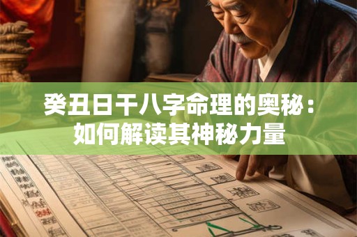 癸丑日干八字命理的奥秘：如何解读其神秘力量