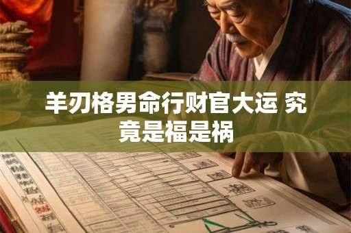 羊刃格男命行财官大运 究竟是福是祸