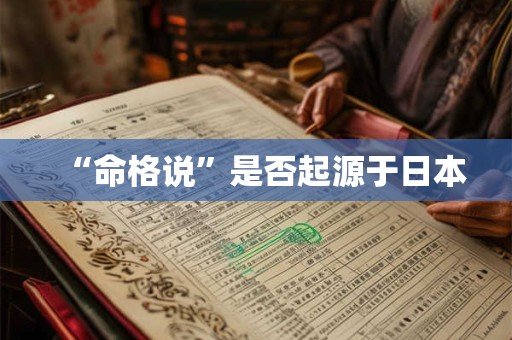 “命格说”是否起源于日本