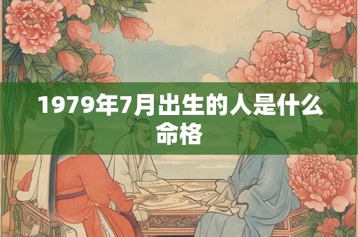 1979年7月出生的人是什么命格 1979年7月出生的人是什么命格