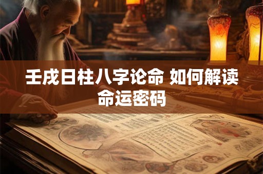 壬戌日柱八字论命 如何解读命运密码