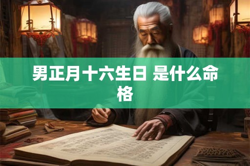 男正月十六生日 是什么命格