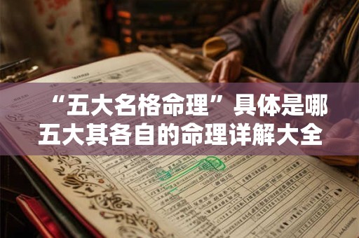 “五大名格命理”具体是哪五大其各自的命理详解大全又是什么